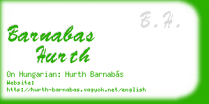 barnabas hurth business card